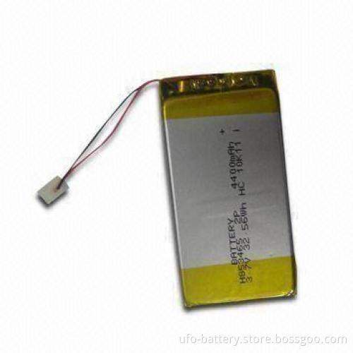 4,400mAh/3.7V Rechargeable Lithium Polymer Battery for GPS and Bluetooth Earphones